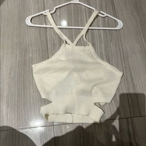 White knit top